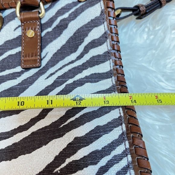 Michael Kors Hamilton Whipped Tiger Animal Print Canvas Brown Hand Shoulder Bag - Picture 11 of 12